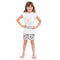 Girls summer pajama set Rabbit t-shirt + off-white shorts